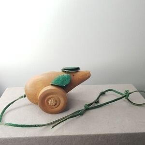 Vintage or antique wooden mouse pull toy